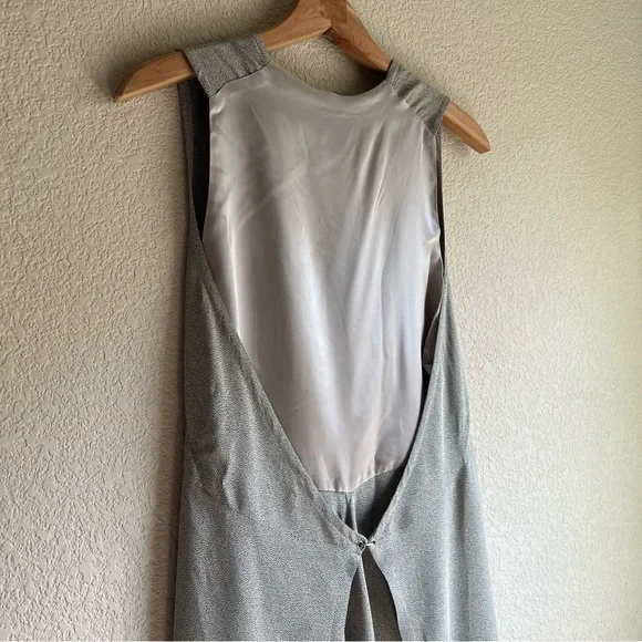 Vintage Ann Taylor for KENAR Structural Sleeveless Black Dot Maxi Dress, S - Picture 5 of 10